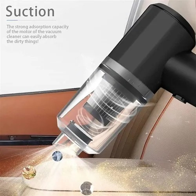 Aspiradora Inalámbrica Portátil Para Auto Recargable 2