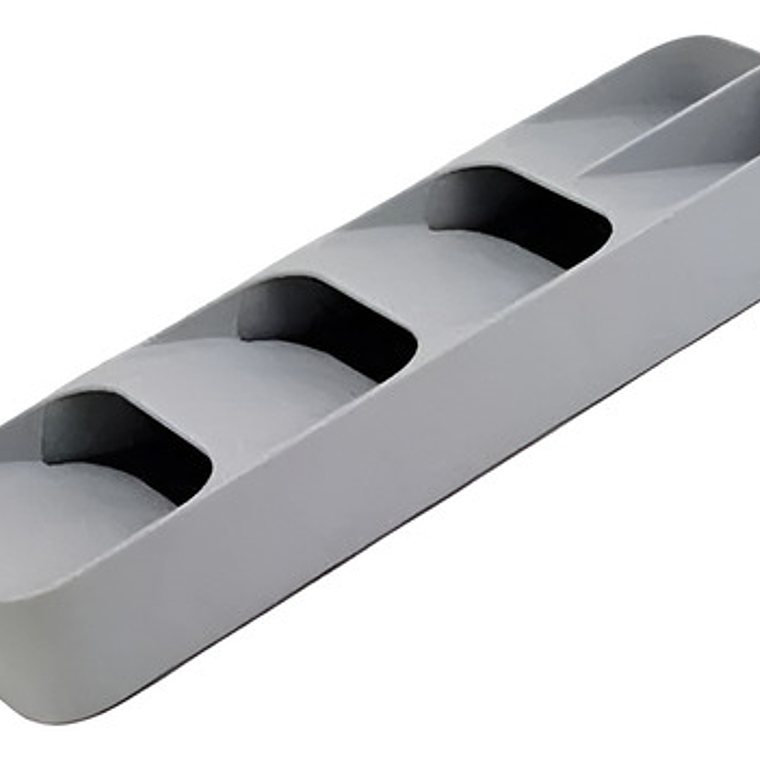 Bandeja Organizadora Para Cubiertos 39x9cm Gris Importadora Waos 1