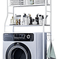 Organizador Estante De Lavadora Baño Metalico Rack 3 Niveles Color Blanca - Miniatura 1