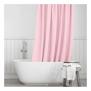 Cortina Ducha Baño 180x180 Elegante Rosado