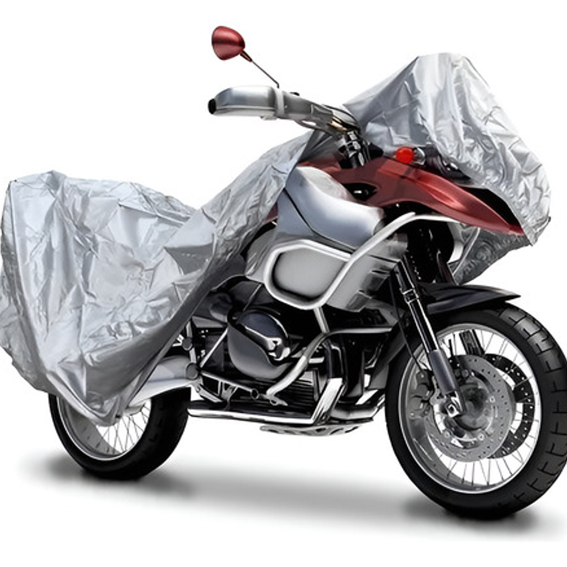 Funda Impermeable Globalhome Cubre Moto 130x230 Cm Gris Con Bolsa 1