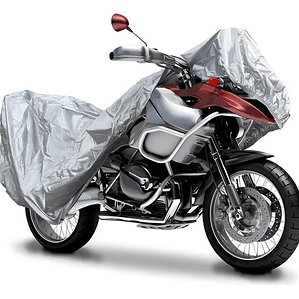 Funda Impermeable Globalhome Cubre Moto 130x230 Cm Gris Con Bolsa