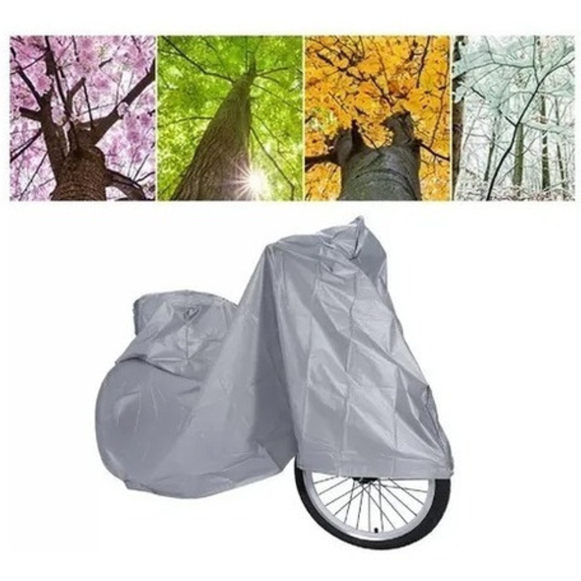 Funda Impermeable Globalhome Cubre Moto 130x230 Cm Gris Con Bolsa 5