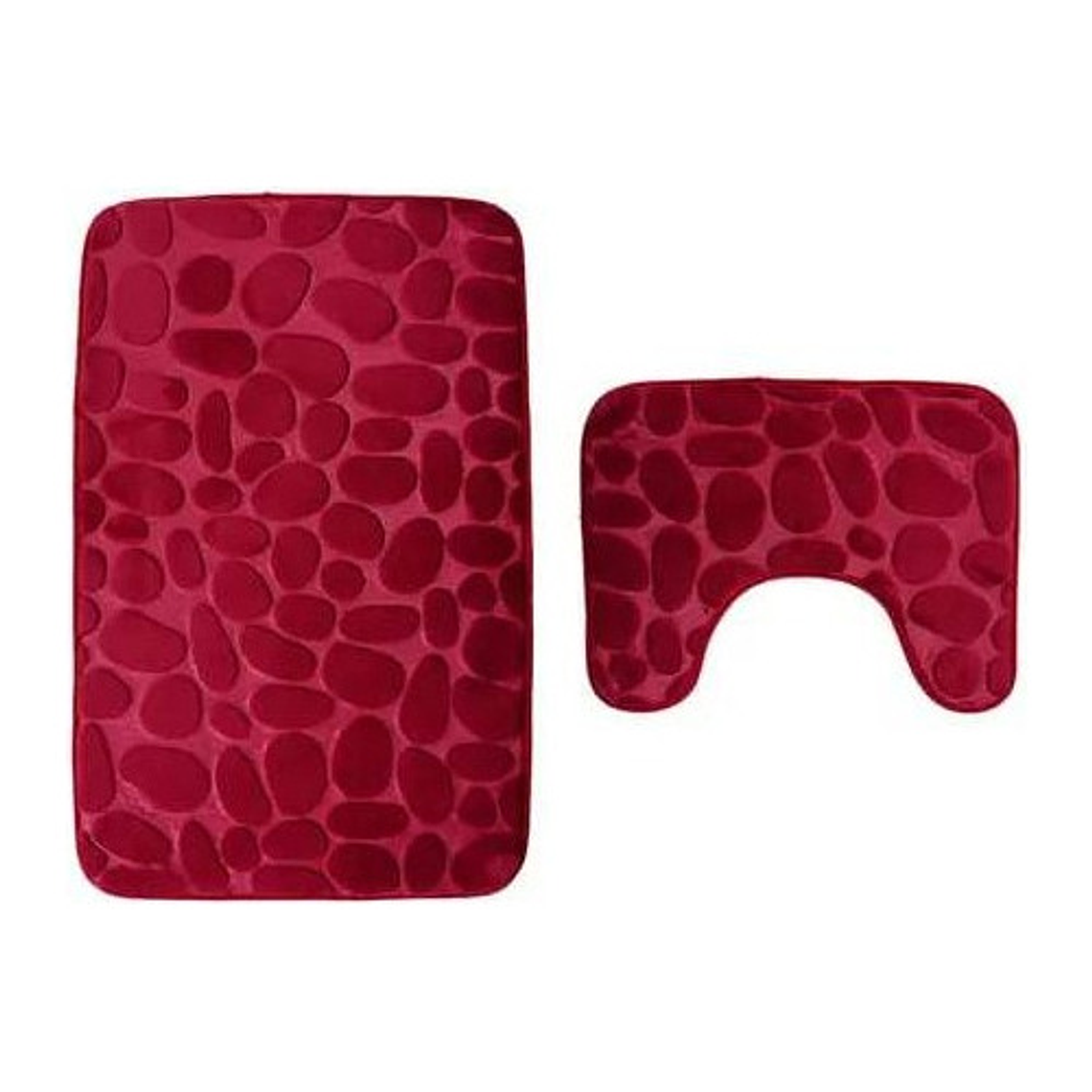 Set De Alfombras Baño Piedras Elegante 3