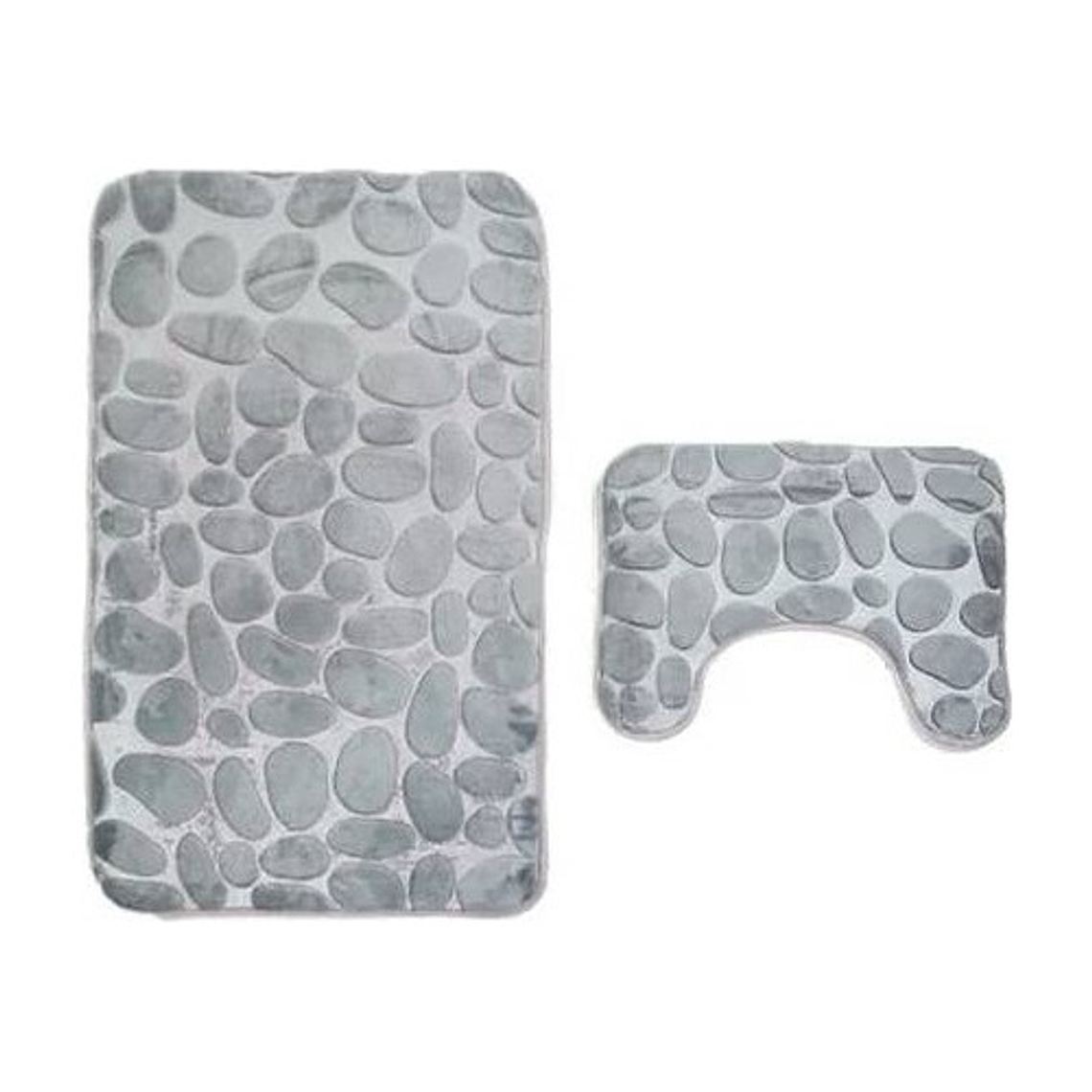 Set De Alfombras Baño Piedras Elegante 5