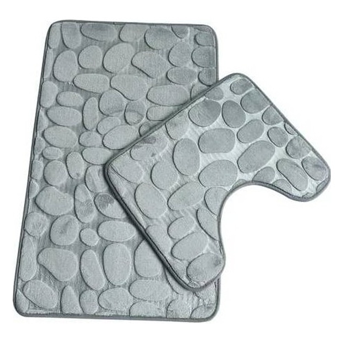 Set De Alfombras Baño Piedras Elegante 7