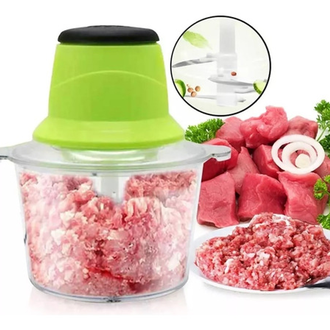 Picador De Verduras Carnes Cortador Fruta Multiuso Electrico 4