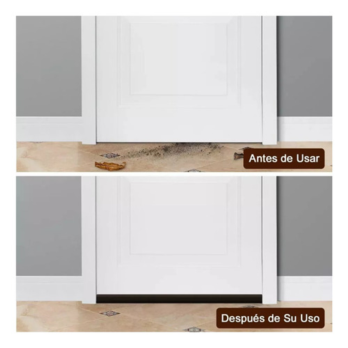 Pack 2 Protector Aislante Frío Polvo Para Puertas Ventanas  3
