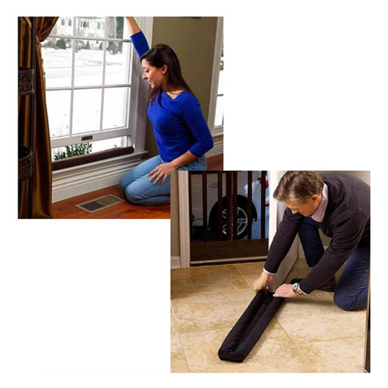 Pack 2 Protector Aislante Frío Polvo Para Puertas Ventanas  5