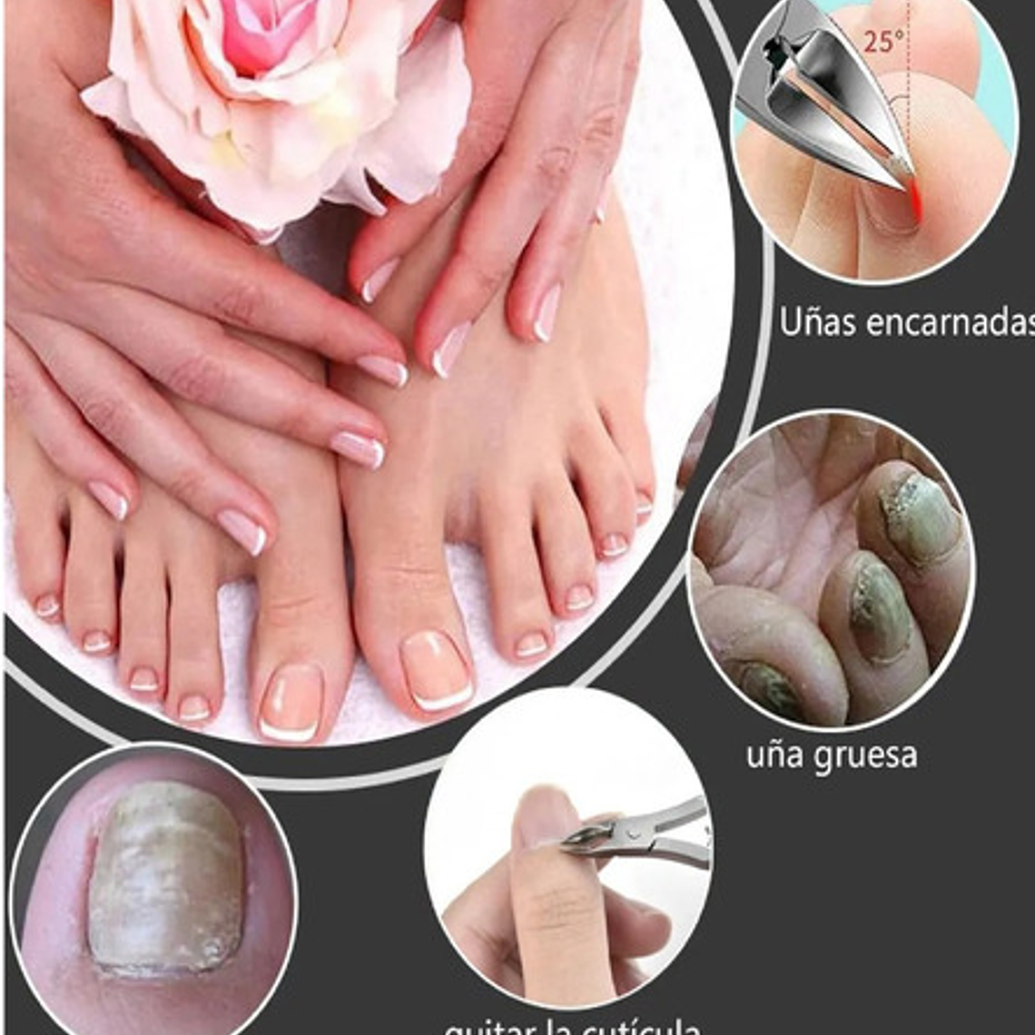 Cortador De Uñas / Cutícula / Manicura / Corta Cutícula 4