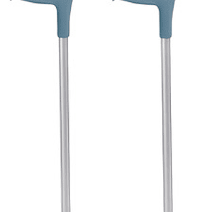 2 Bastón Muleta Canadiense Regulable En Altura Color Plateado
