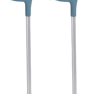 2 Bastón Muleta Canadiense Regulable En Altura Color Plateado