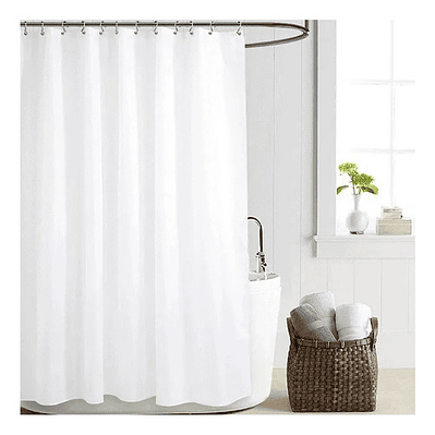 Cortina Ducha Baño 180x180 Elegante Blanco