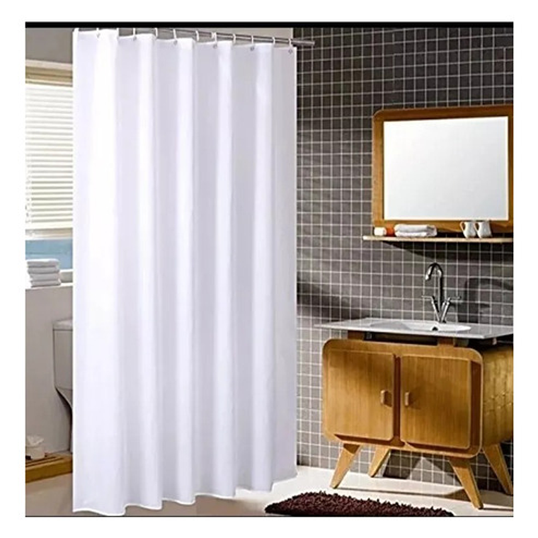 Cortina Ducha Baño 180x180 Elegante Blanco 3