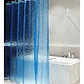 Cortina Baño Ducha Poliester 180x180 Transparente Azul - Miniatura 1