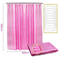 Cortina Baño Ducha Poliester 180x180 Transparente Rosada - Miniatura 3