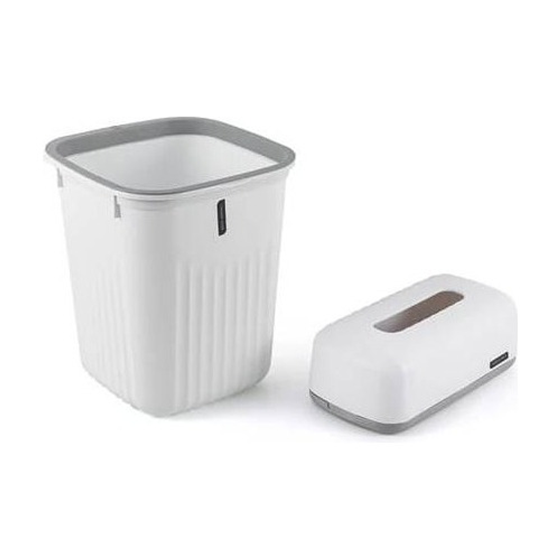 Juego Para Baño 6 Piezas Accesorio Bathroom Cuadrado Blanco 3