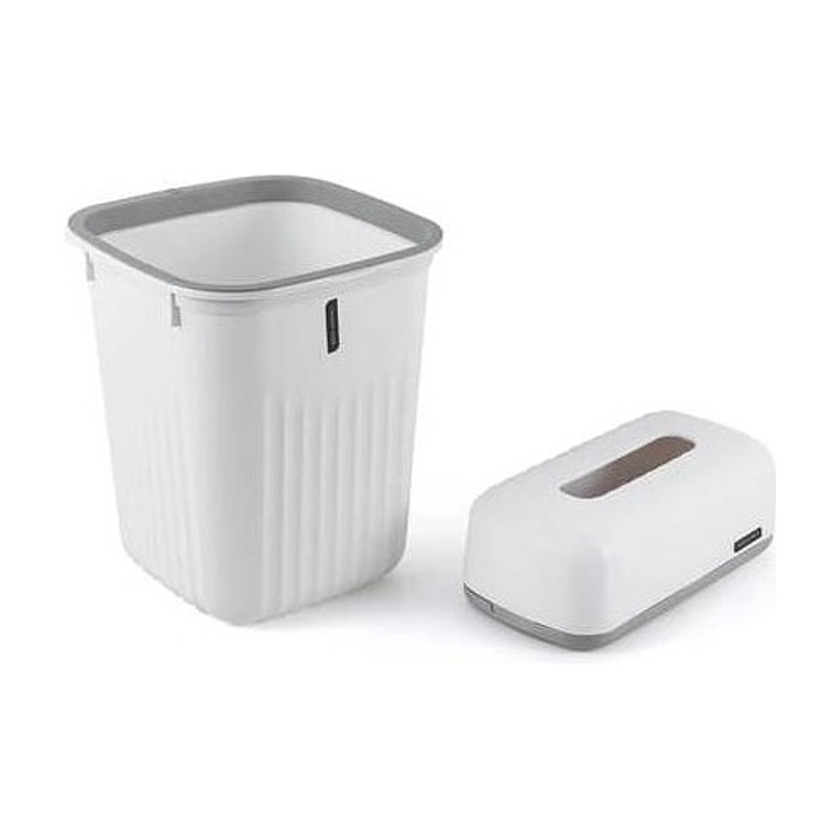 Juego Para Baño 6 Piezas Accesorio Bathroom Cuadrado Blanco 3