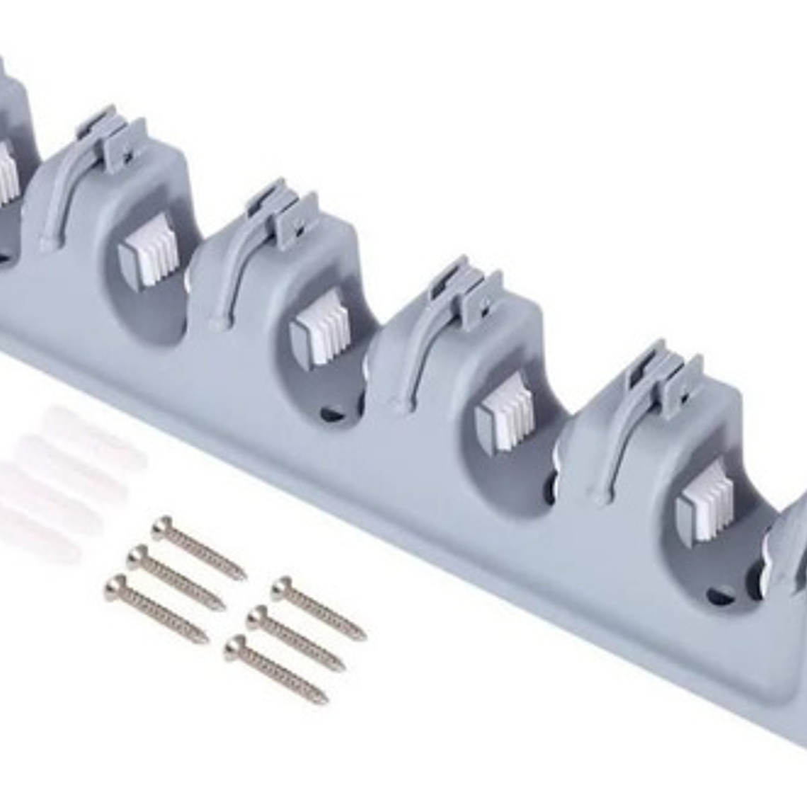 Colgador De Escobas Y Utiles De Aseo Con Ganchos Organizador 6