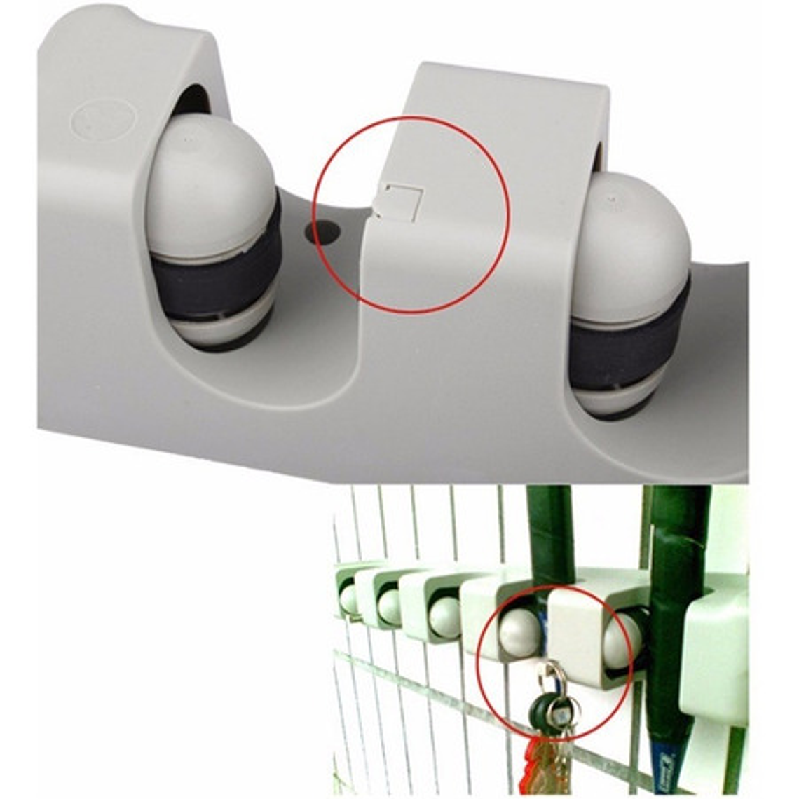 Colgador De Escobas Y Utiles De Aseo Con Ganchos Organizador 12