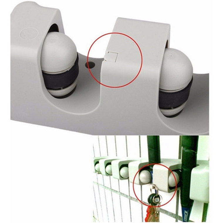 Colgador De Escobas Y Utiles De Aseo Con Ganchos Organizador 12