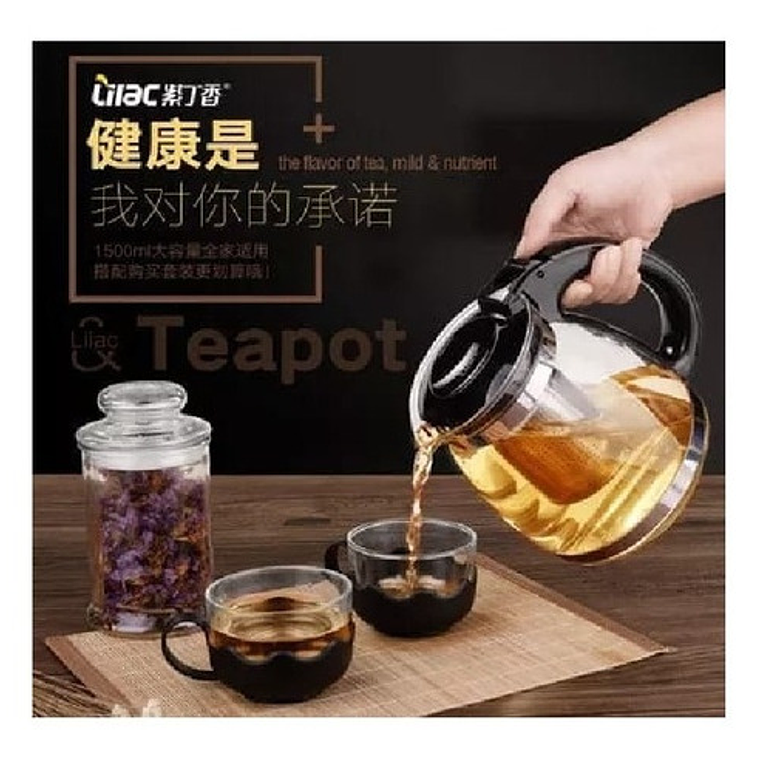 Infusor De Te Tetera De Vidrio 900 Ml 2