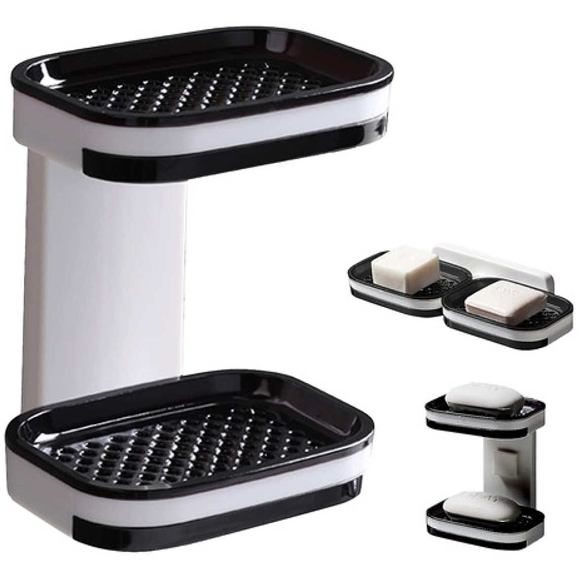 Repisa Jabonera Baño Con Doble Repisa  2