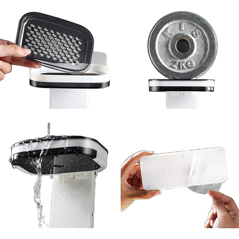 Repisa Jabonera Baño Con Doble Repisa  4