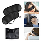 Antifaz Para Dormir Jia Nan Seda Negro Doble Elástico Descanso Mixta - Miniatura 1