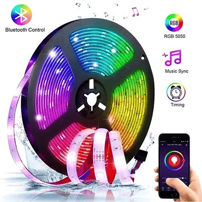 Tira Led Rgb Bluetooth Led Mood Usb 2m Ip54 Controlador Color