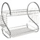 Escurridor Para Trastes De Al Aceroinox 2 Niveles Y Charola Color Plata - Miniatura 5