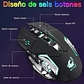 Mouse Gamer De Juego Inalámbrico Recargable Free Wolf X8 Black - Miniatura 5