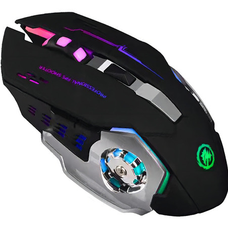 Mouse Gamer De Juego Inalámbrico Recargable Free Wolf X8 Black 11