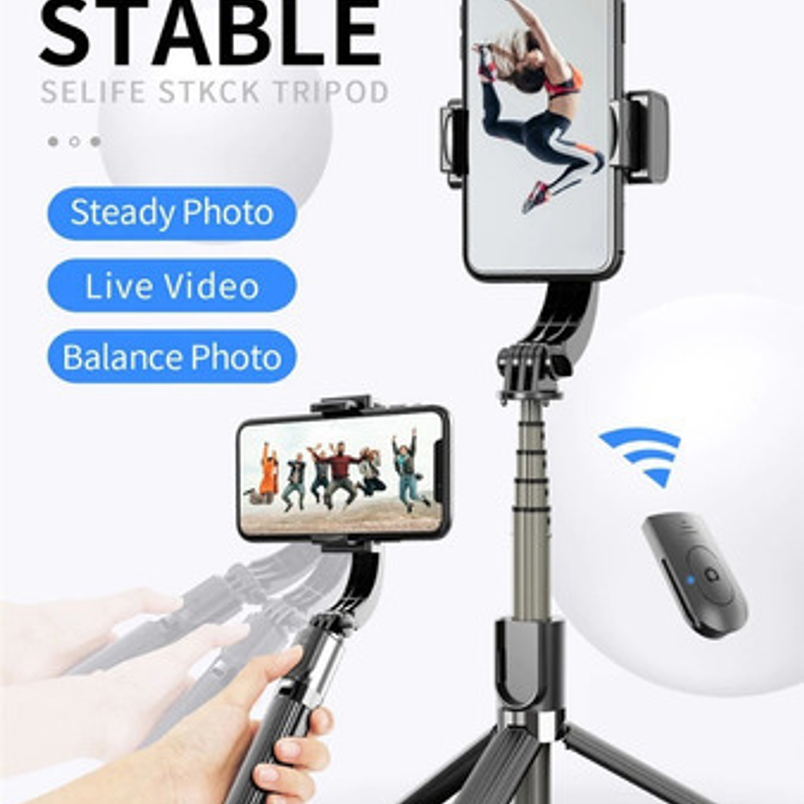 Palo Selfie 3 En 1 Trípode Flash Bluetooth Control / Smart 4