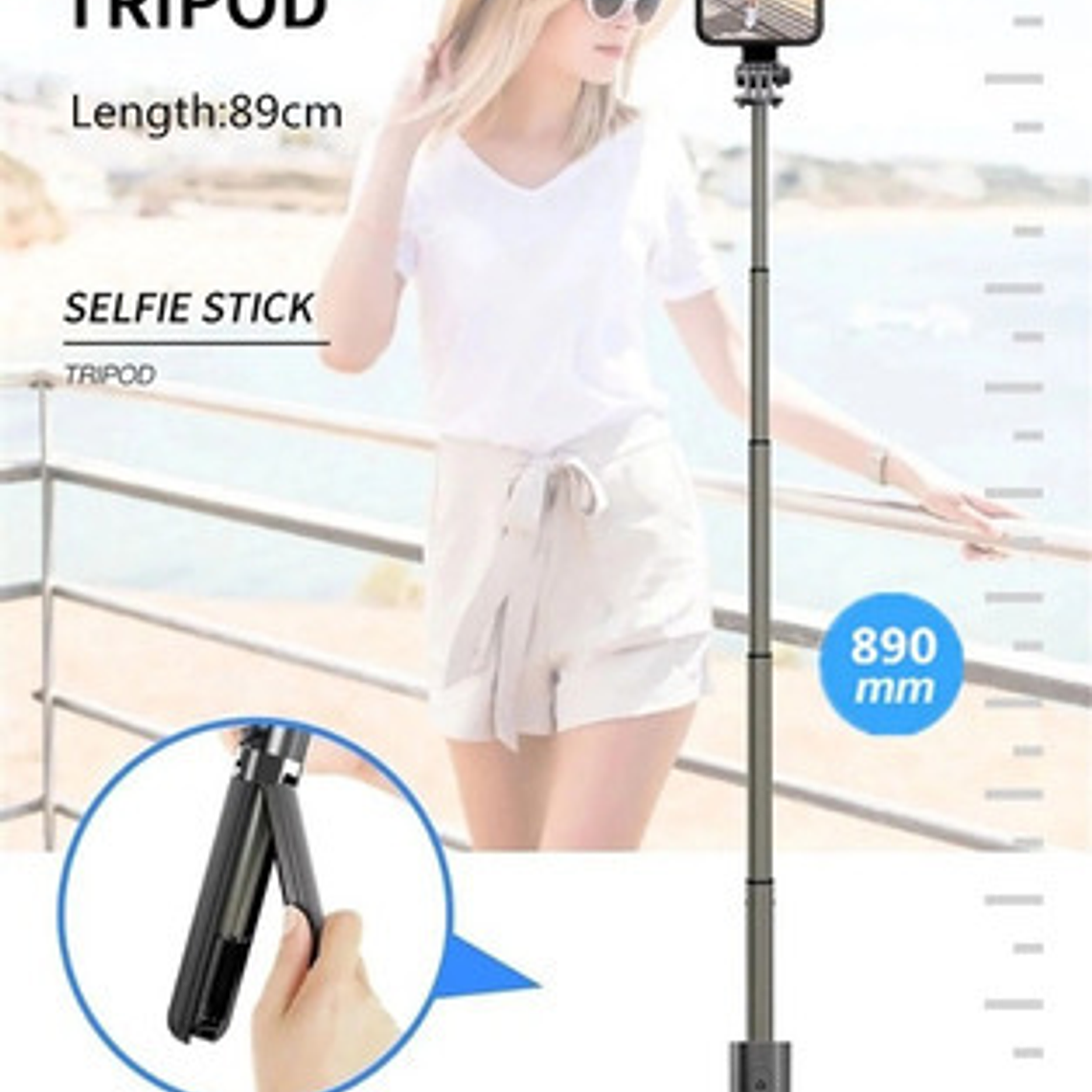 Palo Selfie 3 En 1 Trípode Flash Bluetooth Control / Smart 5