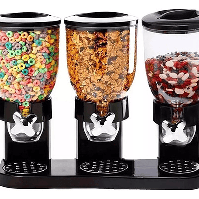 Dispensador Triple Cereal Granos Dulces Frutos Secos