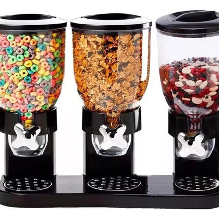 Dispensador Triple Cereal Granos Dulces Frutos Secos 1
