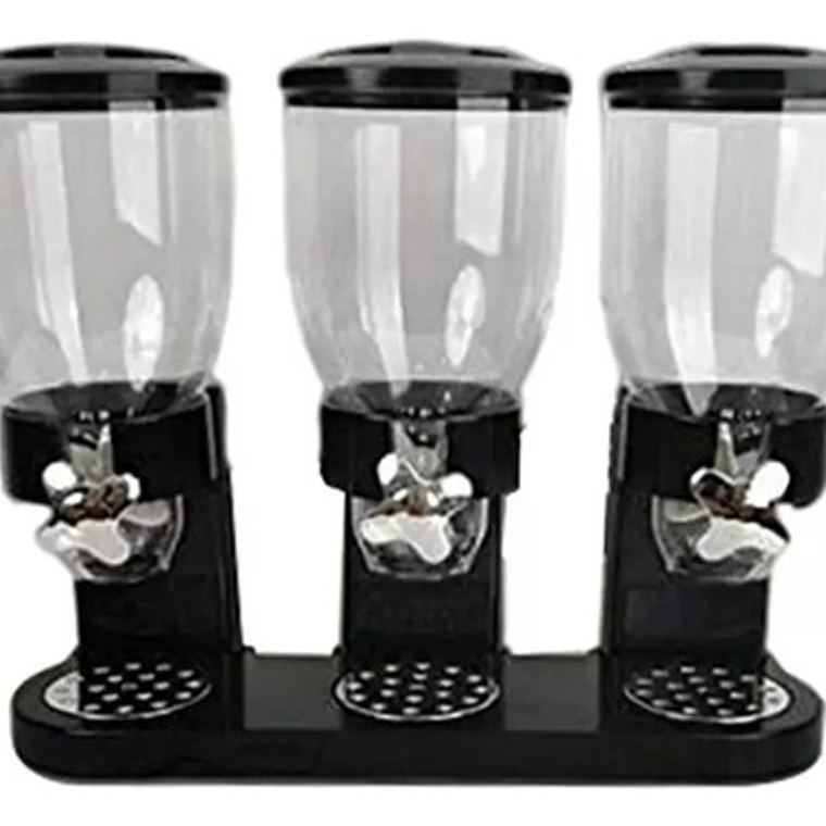 Dispensador Triple Cereal Granos Dulces Frutos Secos 3