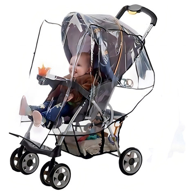 Cobertor Funda Cubre Coche Bebe Transparente Universal 4