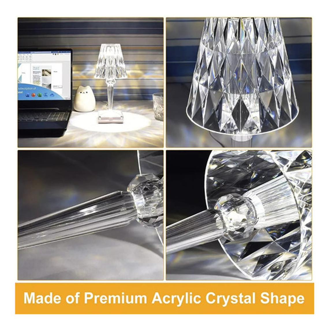 Lámpara Velador Recargable Touch  Habitacion 5