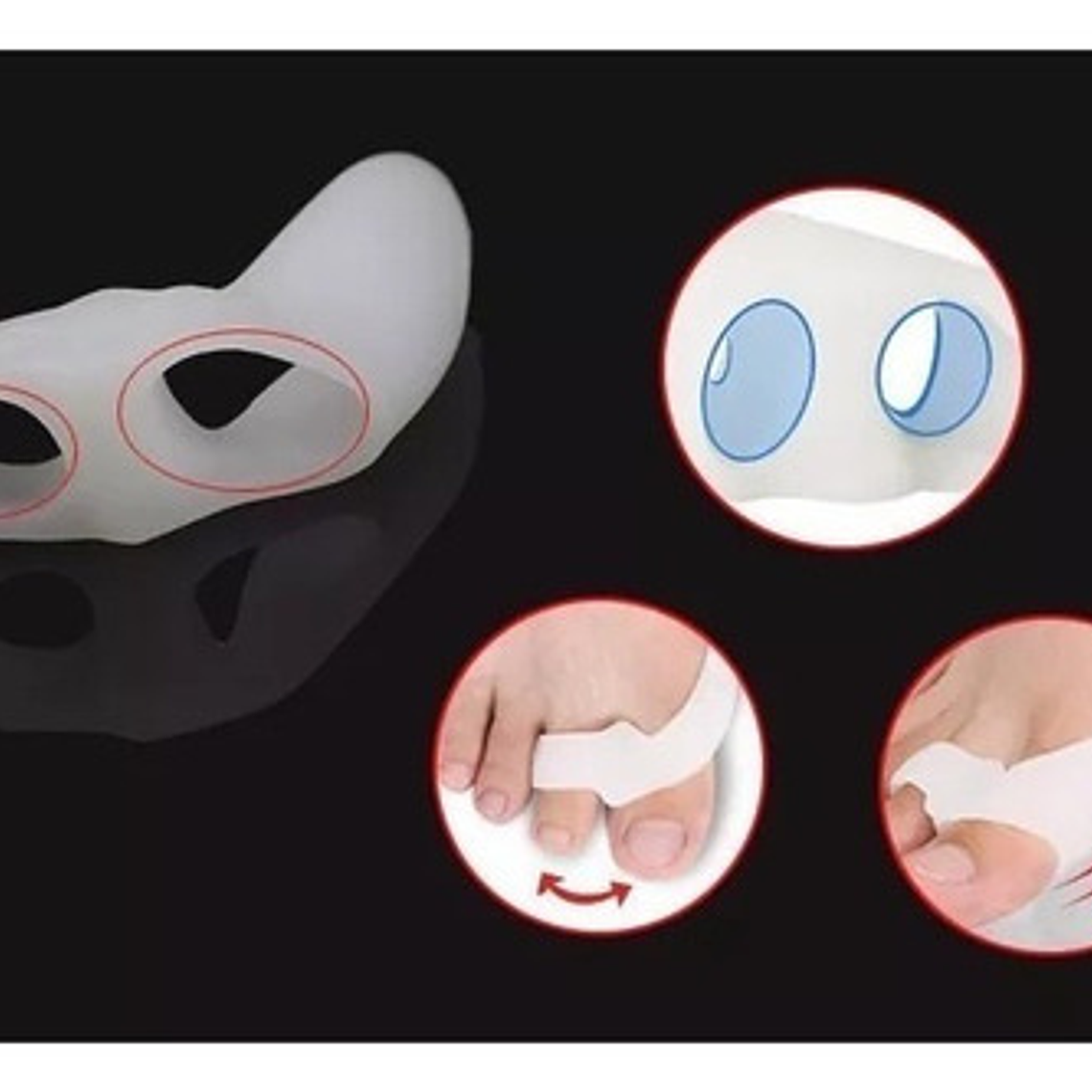 Separador Corrector Juanetes Dedos Pie / Color Blanco Talla Talla Universal 3