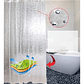 Cortina De Baño Impermeable Transparente 3d Smart Business 1.8x1.8m Con Argollas - Miniatura 4