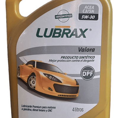 Aceite De Motor Lubrax 5w30 4l Sintetico Dpf Diesel/bencina