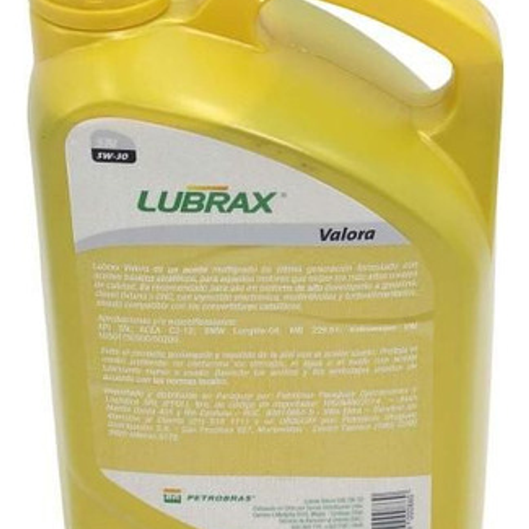 Aceite De Motor Lubrax 5w30 4l Sintetico Dpf Diesel/bencina 2