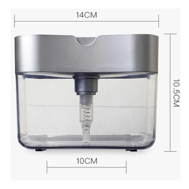 Dispensador Manual Jabón Líquido Cocina Importadora Waos Color Gris 300 Ml 2