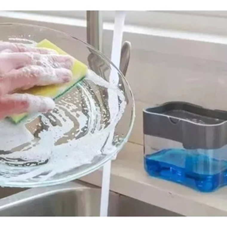 Dispensador Manual Jabón Líquido Cocina Importadora Waos Color Gris 300 Ml 8