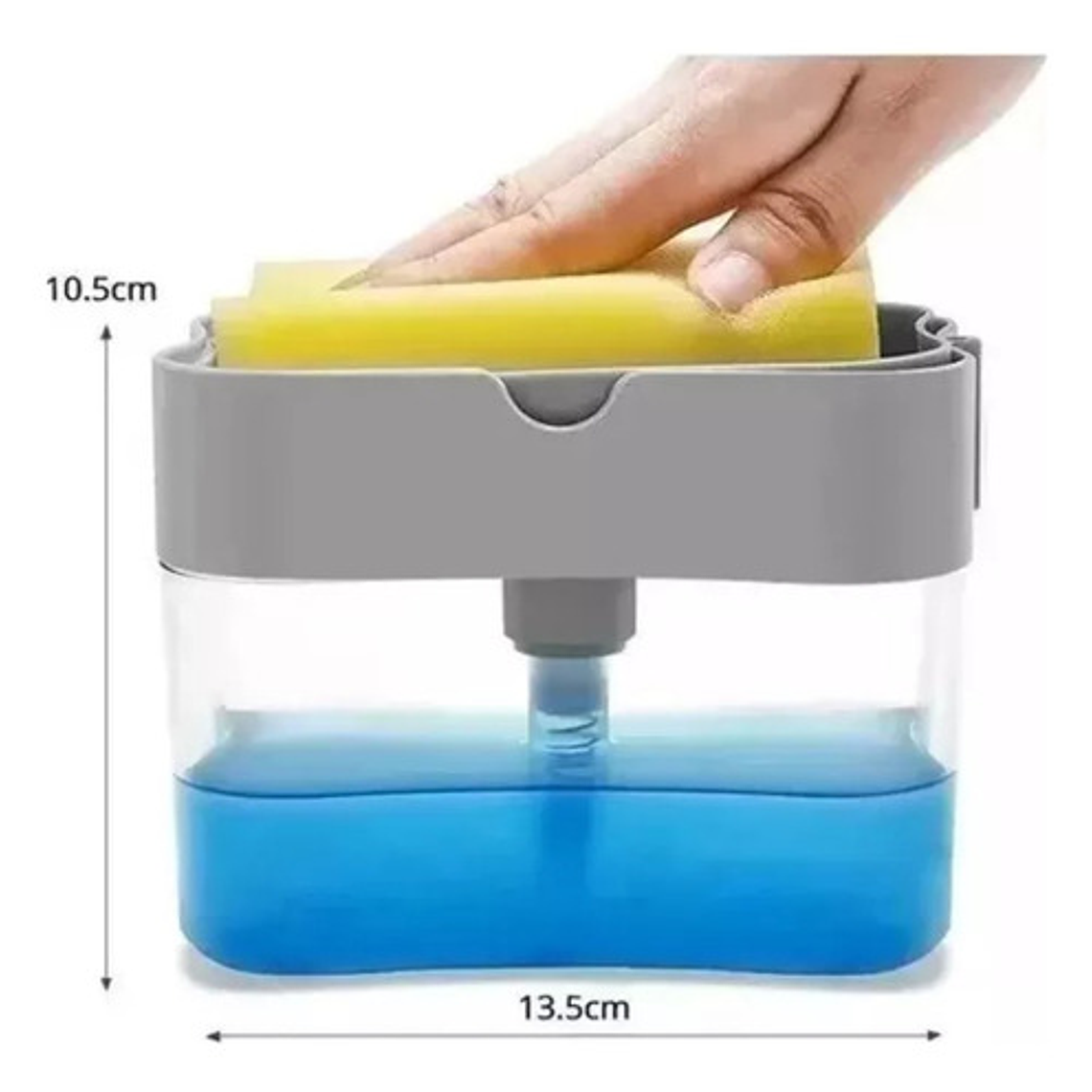 Dispensador Manual Jabón Líquido Cocina Importadora Waos Color Gris 300 Ml 9