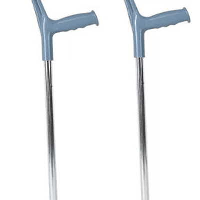 2 Bastón Muleta Canadiense Regulable En Altura Color Plateado