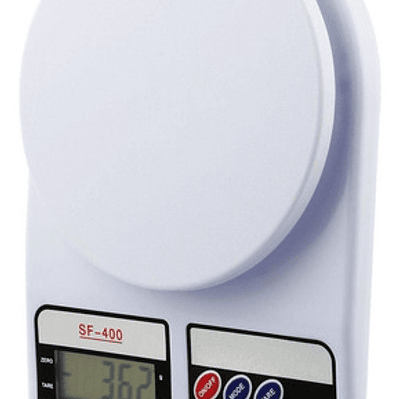 Balanza Digital Electronic Blanca Plástico 1g Electronic Función Tara Blanco