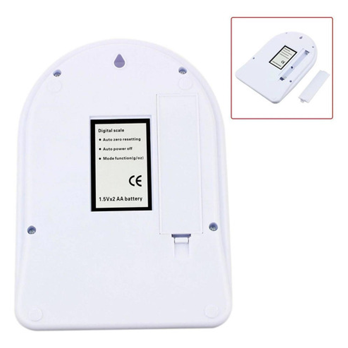Balanza Digital Electronic Blanca Plástico 1g Electronic Función Tara Blanco 2